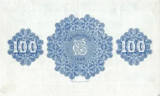 Northern Ireland 100 Pounds, 1943 reverse