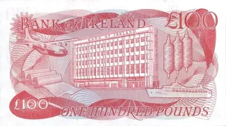 Northern Ireland 100 Pounds, 1980-1989 reverse