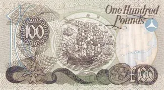 Northern Ireland 100 Pounds, 1988 reverse