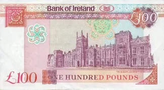 Northern Ireland 100 Pounds, 1992 reverse
