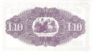 Northern Ireland 10 Pounds, 1929-1934 reverse