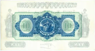 Northern Ireland 10 Pounds, 1929-1943 reverse