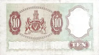 Northern Ireland 10 Pounds, 1937-1959 reverse