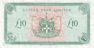 Northern Ireland 10 Pounds, 1990 reverse