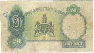 Northern Ireland 20 Pounds, 1937-1959 reverse