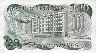 Northern Ireland 20 Pounds, 1980-1989 reverse