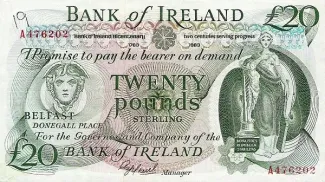 Northern Ireland 20 Pounds, 1983 P-69 obverse
