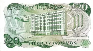 Northern Ireland 20 Pounds, 1983 P-69 reverse