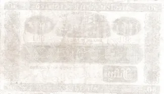 Northern Ireland 50 Pounds, 1929 reverse