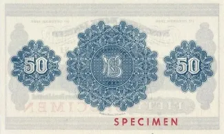Northern Ireland 50 Pounds, 1968 reverse