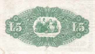 Northern Ireland 5 Pounds, 1929-1933 reverse