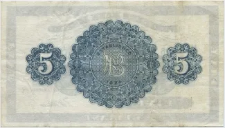Northern Ireland 5 Pounds, 1937-1943 reverse
