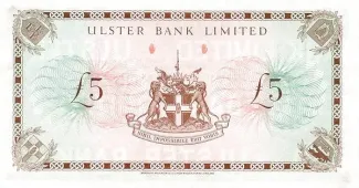 Northern Ireland 5 Pounds, 1971-1988 reverse