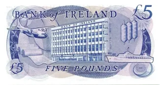 Northern Ireland 5 Pounds, 1980-1989 reverse