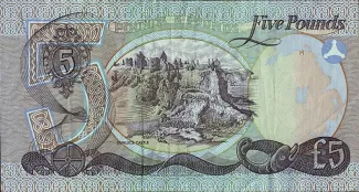 Northern Ireland 5 Pounds, 1987-1990 reverse