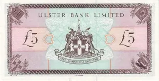 Northern Ireland 5 Pounds, 1998-2001 reverse