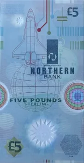 Northern Ireland 5 Pounds, 1999-2000 P-203 reverse