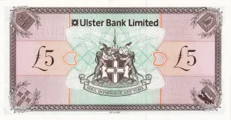 Northern Ireland 5 Pounds, 2007-2013 reverse