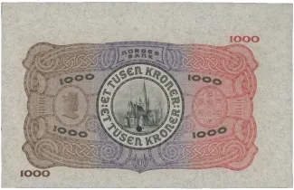 Norway 1,000 Kroner, 1900-1901 reverse