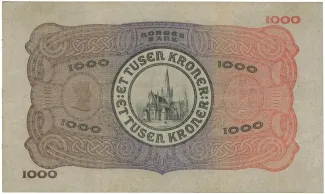 Norway 1.000 Kroner, 1901-1943                (1901-1947) reverse