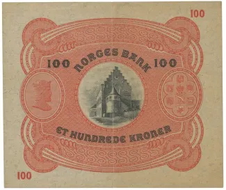 Norway 100 Kroner, 1901-1945 reverse
