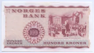 Norway 100 Kroner, 1962-1977 reverse