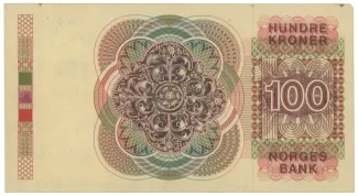 Norway 100 Kroner, 1973 reverse