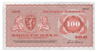 Norway 100 Kroner, 1985-1990 obverse