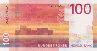 Norway 100 Kroner, 2016 reverse