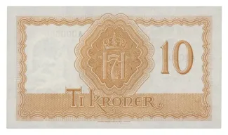 Norway 10 Kroner - Haakon VII, 1942 reverse