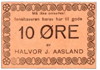 Norway 10 Øre,  obverse