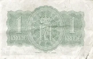 Norway 1 Krone - Haakon VII, 1942 reverse