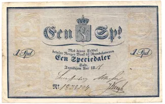 Norway 1 Speciedaler, 1854-1866 obverse