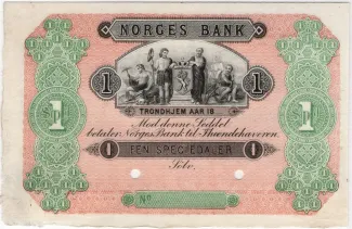 Norway 1 Speciedaler, 1865-1876 obverse