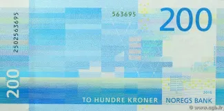 Norway 200 Kroner, 2016-2022 reverse