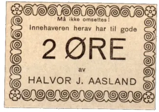 Norway 2 Øre,  obverse