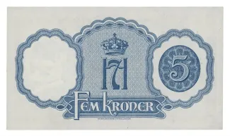 Norway 5 Kroner, 1942 P-19 reverse