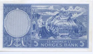 Norway 5 Kroner, 1955-1963 reverse