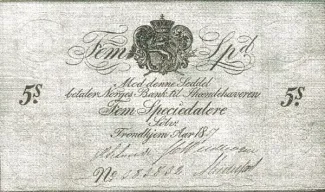 Norway 5 Speciedaler, 1854-1865 obverse