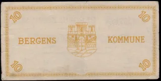 Norwegian notgeld 10 Kroner, 1940 reverse