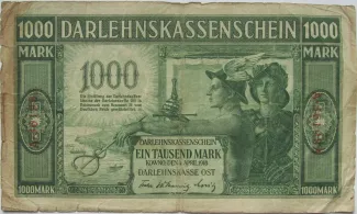 Ober Ost 1.000 Mark, 1918 obverse