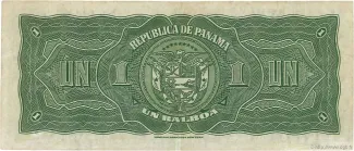 Panama 1 Balboa, 1941 reverse