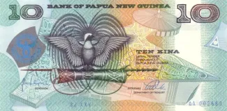 Papua New Guinea 10 Kina, 1998 P-17 obverse