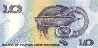 Papua New Guinea 10 Kina, 1998 P-17 reverse