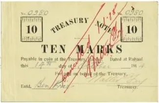 Papua New Guinea 10 Marks, 1914-1915 obverse