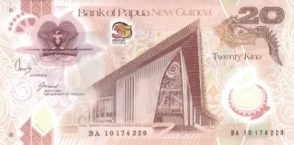 Papua New Guinea 20 Kina, 2010 P-41 obverse