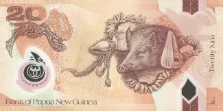 Papua New Guinea 20 Kina, 2015 P-49 reverse
