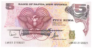 Papua New Guinea 5 Kina, 2003 obverse