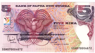 Papua New Guinea 5 Kina, 2007 P-34 obverse