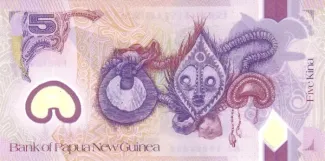 Papua New Guinea 5 Kina, 2010 P-39 reverse